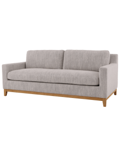 Woodek Schlafsofa TOMMY mit Bettfunktion, Leigh Stoff grau, mit Matratze
