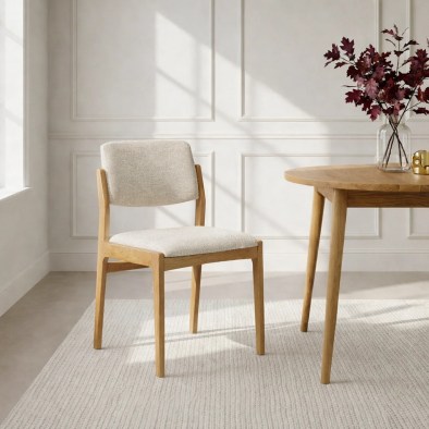 Stuhl Oslo aus Eiche, Stoff Cobble 110 | Woodek Design