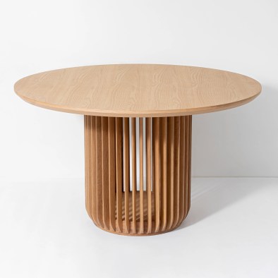 Woodek Esstisch FRANZ rund Ø130 cm aus Eiche, matt lackiert, modernes Design