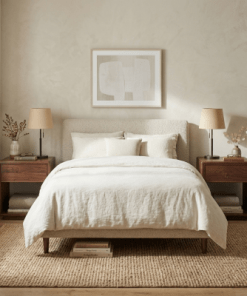 2er-Set Nachttisch Helene aus massivem Nussbaum – matt lackiert | Woodek Design