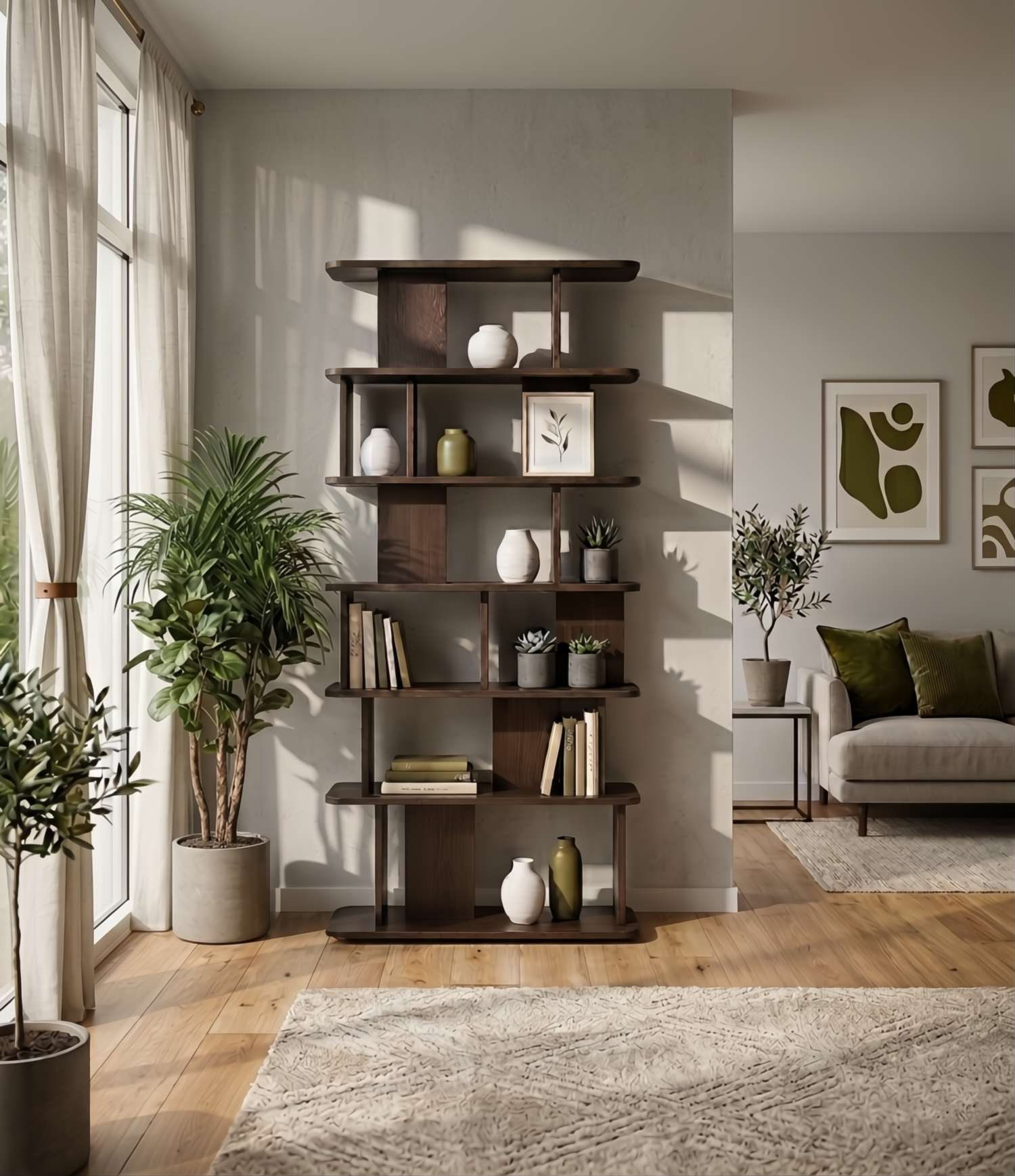 Franz Bücherregal 90 cm aus Eiche in Espresso | Woodek Design