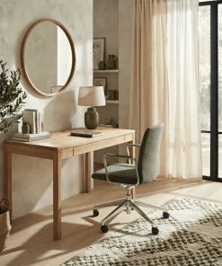 Franz Schreibtisch 100 cm aus massiver Eiche, matt lackiert | Woodek Design