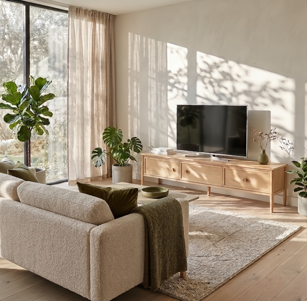 TV-Lowboard Rose aus Eiche – Natur, 175 cm