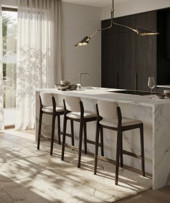 Woodek Barhocker OSLO aus massiver Eiche – Espresso